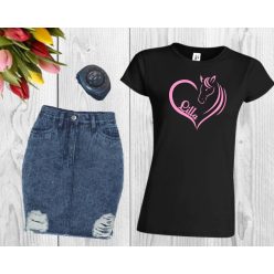 1. Lovas szíves névvel női póló