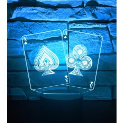 1. Poker 3D hatású led lámpa