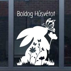 Húsvéti nyuszi ablakmatrica