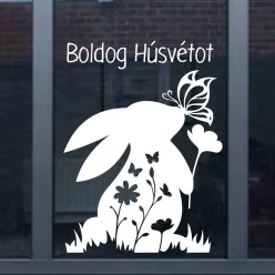 Húsvéti nyuszi ablakmatrica