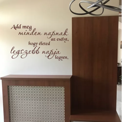 Add meg minden napnak az esélyt – inspiráló idézet falmatrica otthonra és irodába (2. változat)