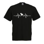 Francia bulldog EKG férfi póló
