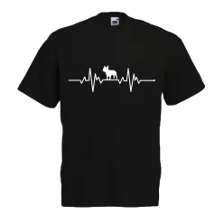 Francia bulldog EKG férfi póló