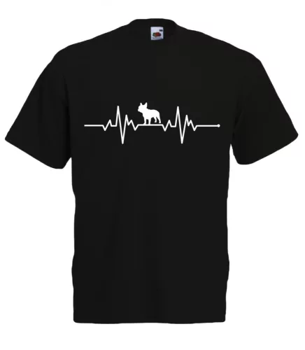 Francia bulldog EKG férfi póló