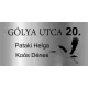  Gravírozott ajtó-postaláda tábla (GÓLYA MOTÍVUMMAL)