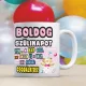 Boldog szülinapot macis bögre – kedves ajándék lányos születésnapra