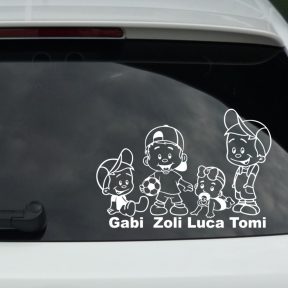 Négy vagy több gyerekes autósmatrica