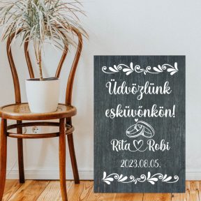 Esküvői táblára matrica