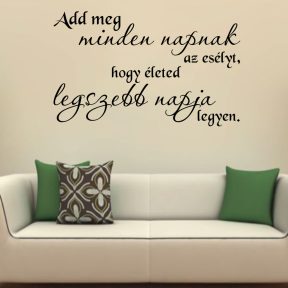 Idézet falmatrica, szöveges falmatricák